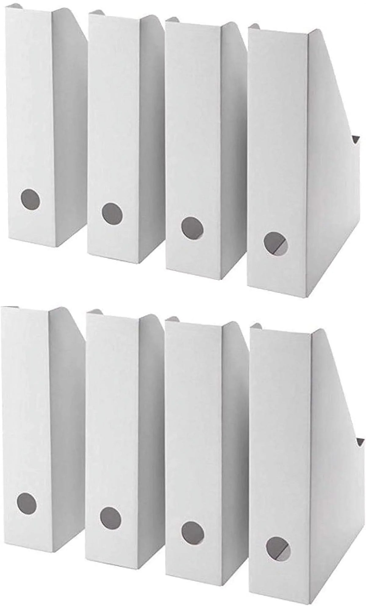 (24) Magazine Holder-Folder Organizer,Document Cardboard Holder Box Holder,Magazine Organizer,Magazine Magazine Storage File White