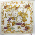 Silk Pre-Owned Pattern Viscose x Muffler Salvatore (Good) Scarf Fruit Cream Ferragamo Women's