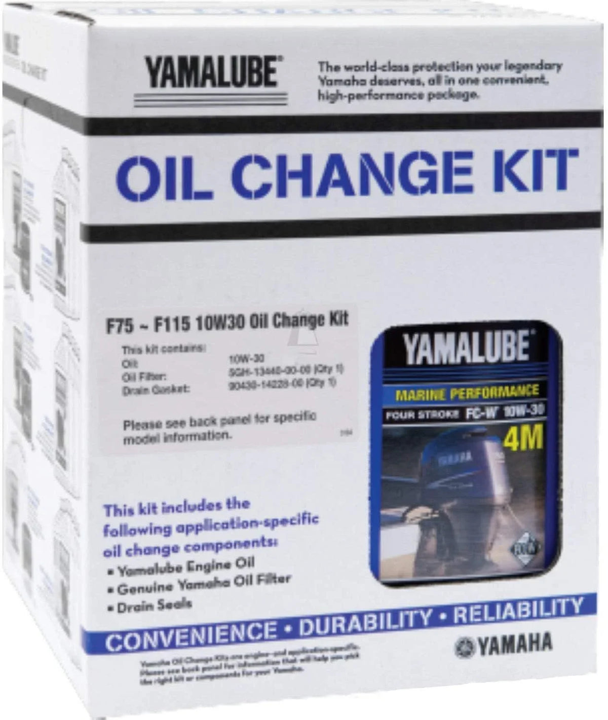 (Pack LUBMRNMDKT11 Of 4) - F75 Yamaha LUB-MRNMD-KT-11 Motor; F115 10W-30 Change Outboard Oil Kit,