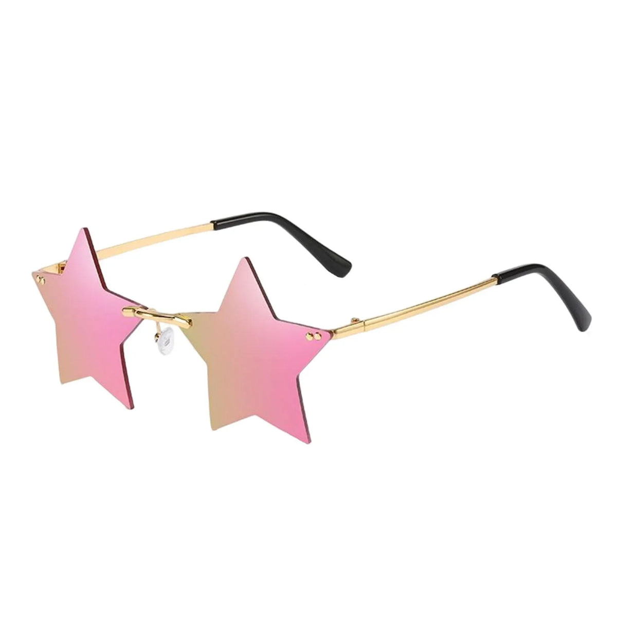 Dance Women Glasses Stars for Glasses Trendy Rimless Sharplace Costume 6X Sun Grey
