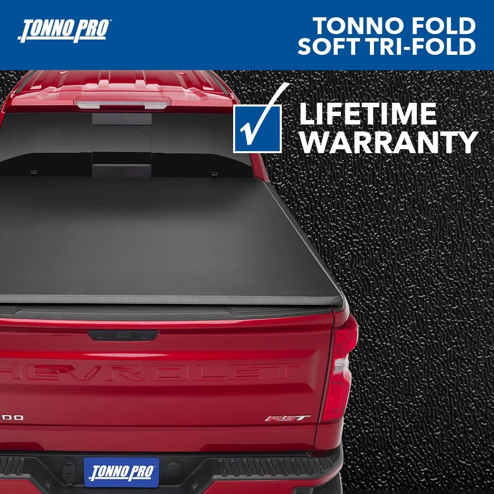 Soft 42-107 Folding 2" Pro Fold, Tonneau Silverado/Sierra | Fits 1500 | Chevy/GMC Bed Bed (97.6") Cover 2013 Tonno 2007 8' - Truck Tonno