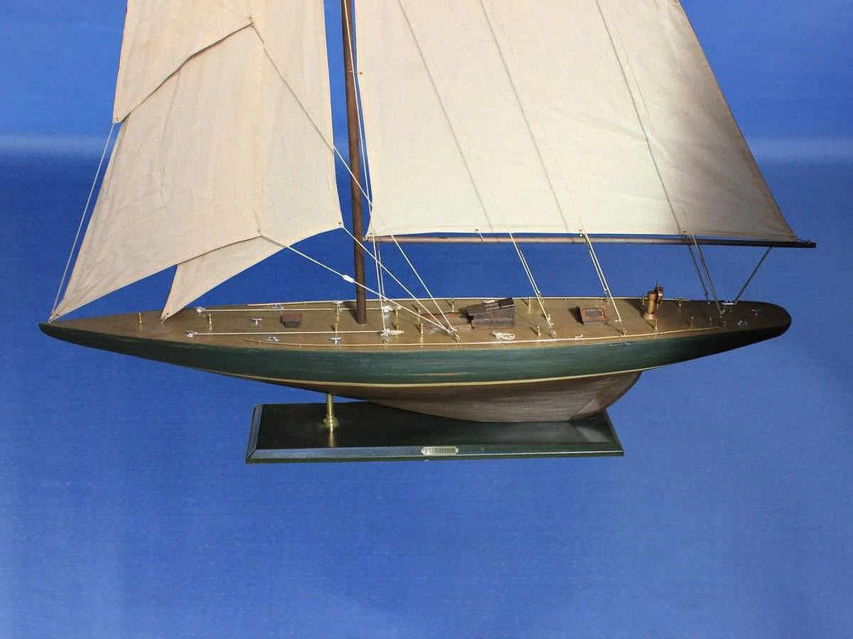 Endeavour Handcrafted in. Model R Decoration- 60 -ENDEAVOUR60 Rustic Decor Wooden Sailboat