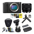ZV-E1 Mirrorless 50mm Lens, Grip, Camera Alpha Kit and Mic with (Black)