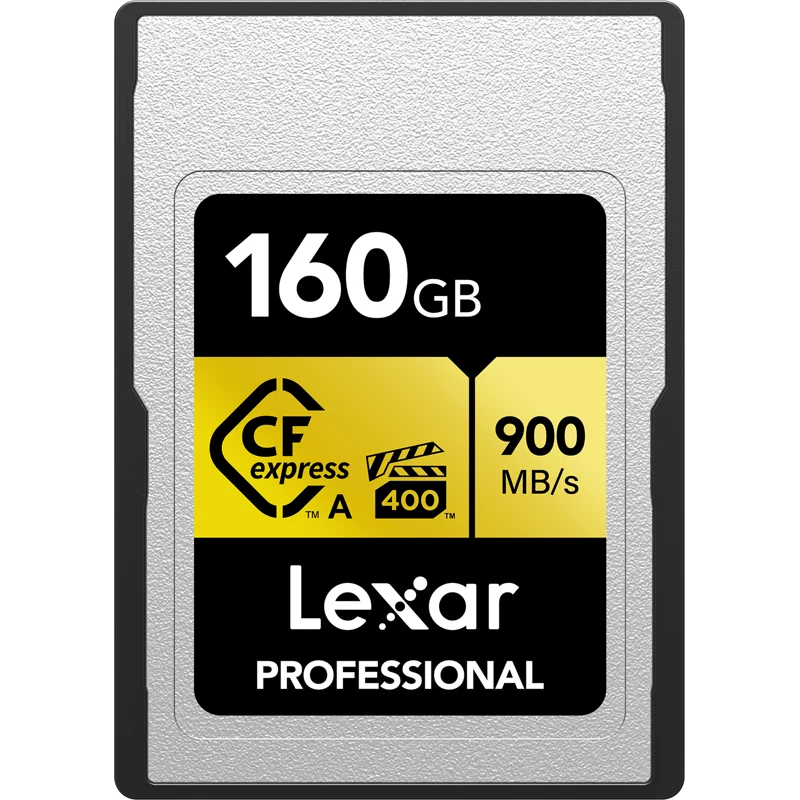 (2-Pack) Pro Professional Card, Type Lexar Type 2x2 Gen 3.2 Lexar USB Gold with R900/W800 160GB A/SD A Bundle Memory Reader CFexpress CFexpress