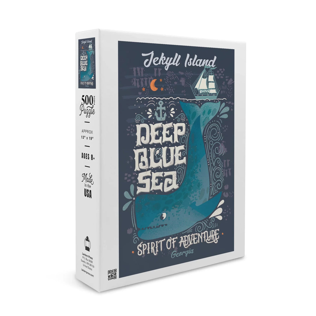 Georgia, for Adults Made in Spirit Deep Blue 500 Adventure, Sea, Family, Whale inches, Island, Premium Puzzle Piece and USA) of Jekyll (19x27 Jigsaw