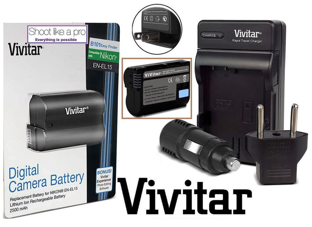 Nikon for With D500 Rapid Charger Battery Capacity EN-EL15 D7500 Super