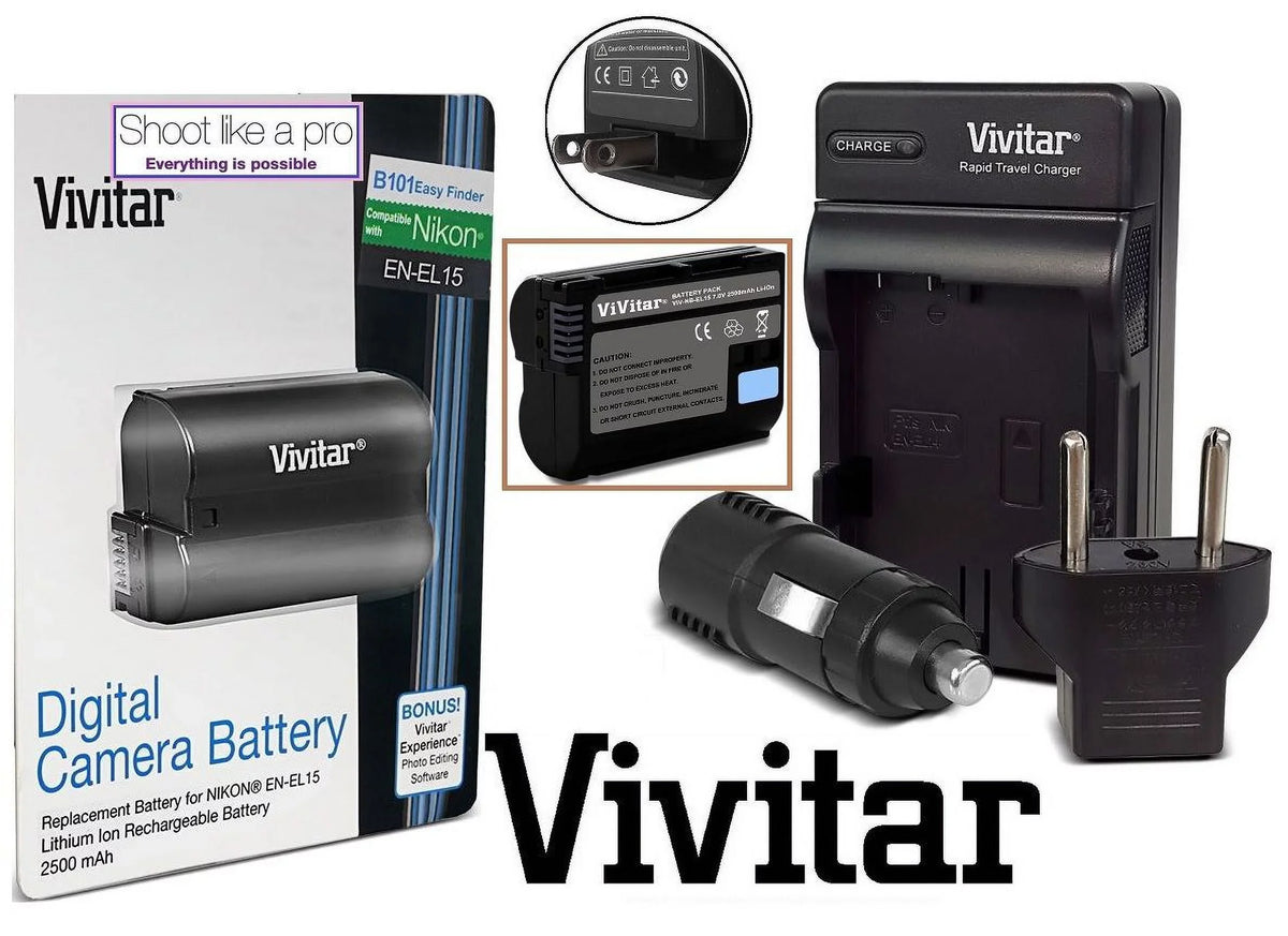 Nikon for With D500 Rapid Charger Battery Capacity EN-EL15 D7500 Super