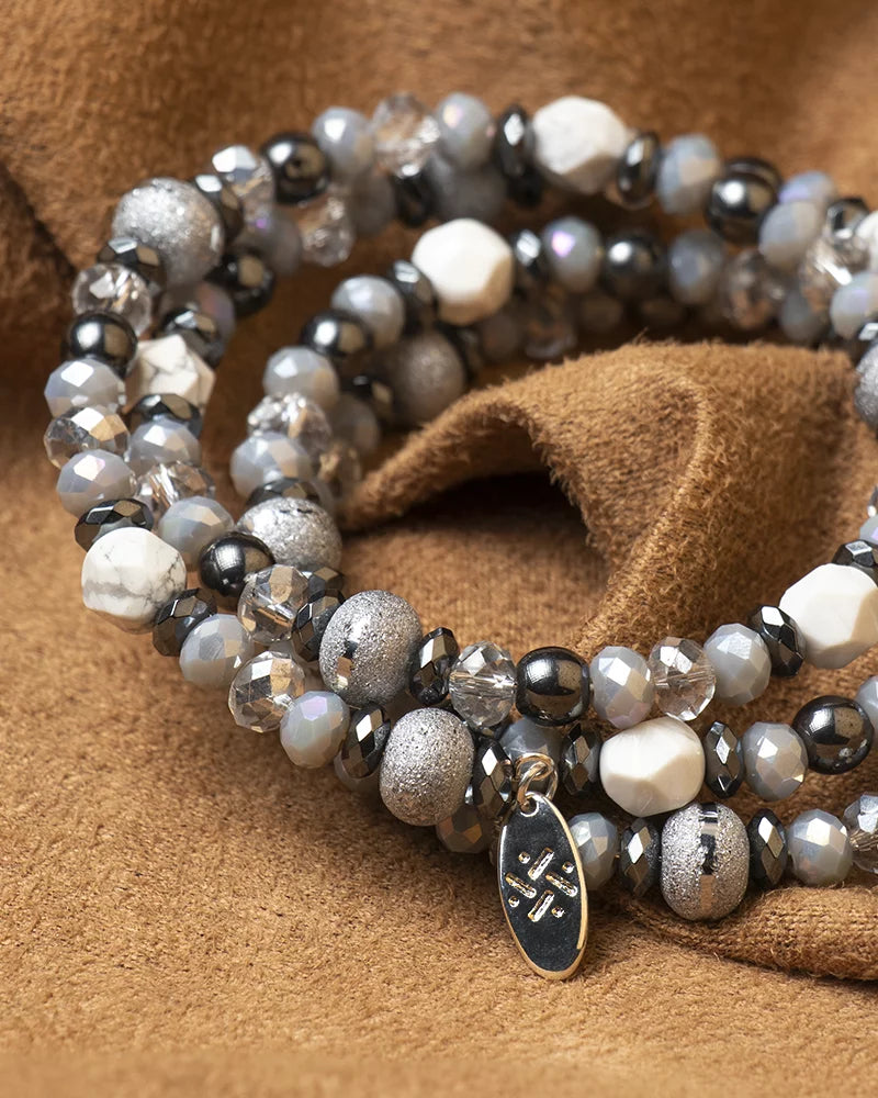 Design Gioconda Fabrizio & Memory Women Bracelet Howlite, for Women Positano white for By with Pearls Crystals