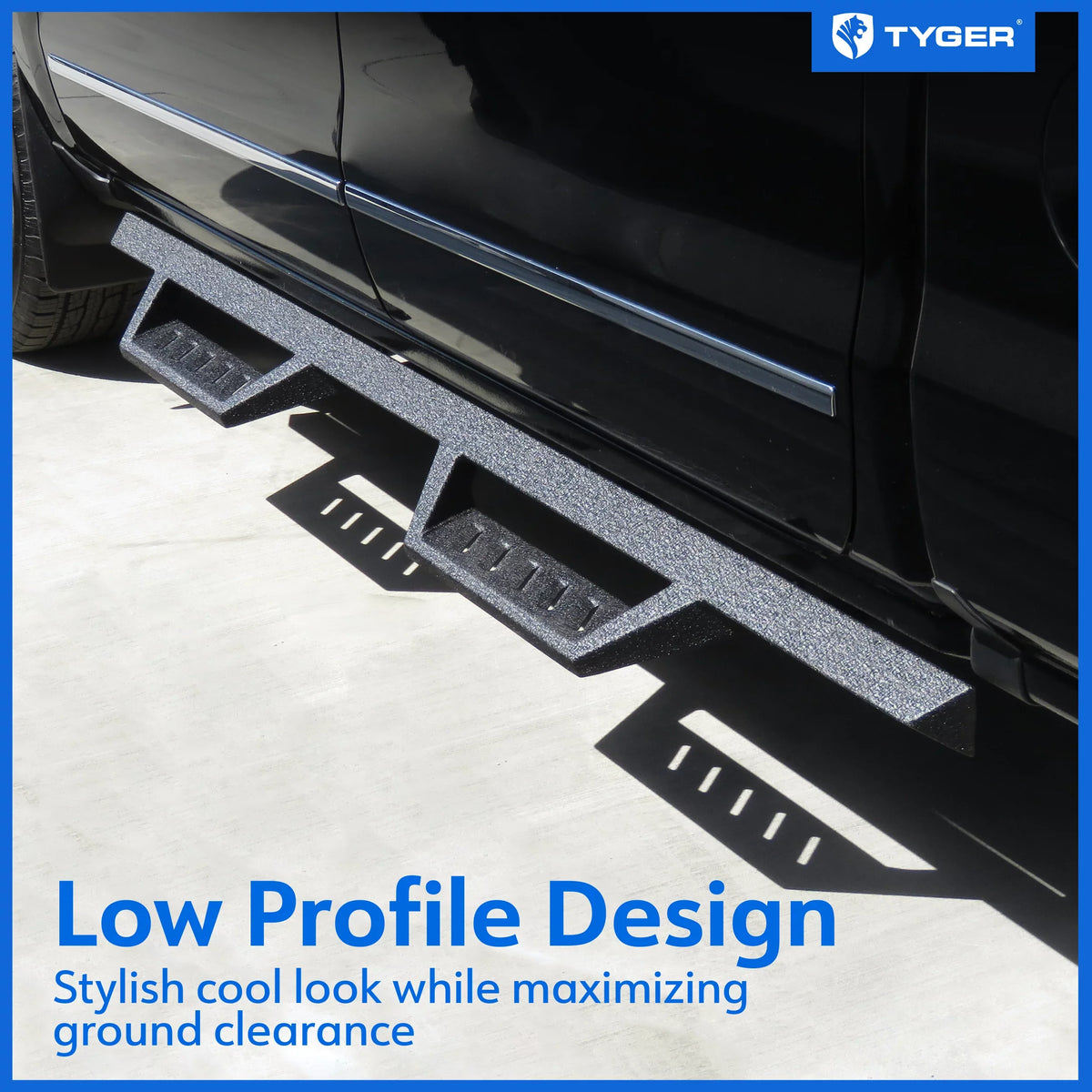Step Step with Board Tyger | 2500 3500HD; Auto Side 1500; | TG-LX3C82328 2019 Silverado / Sierra GMC LD 2007-2018 Compatible Drop Chevy Cab | Running Bars Crew Rail Nerf LanderX 2007-2019 Limited