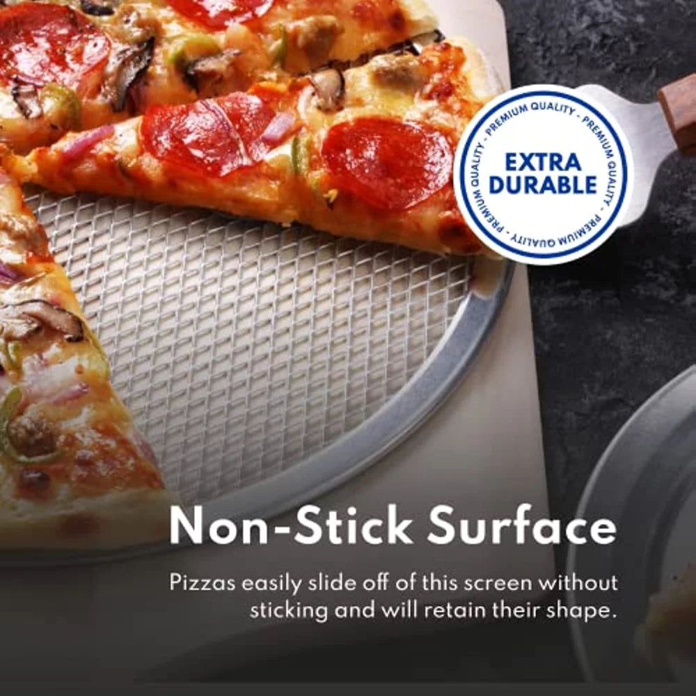 Bakes For Restaurants, Aluminum Baking Screen, 1pc, Pizza Seamless & Perfect Baking Kitchen Pizza Gadgets, & Evenly Aluminum Restaurant-Grade Bake Kitchen Pizza Shortens Pizzerias Time! Tools, Screen,