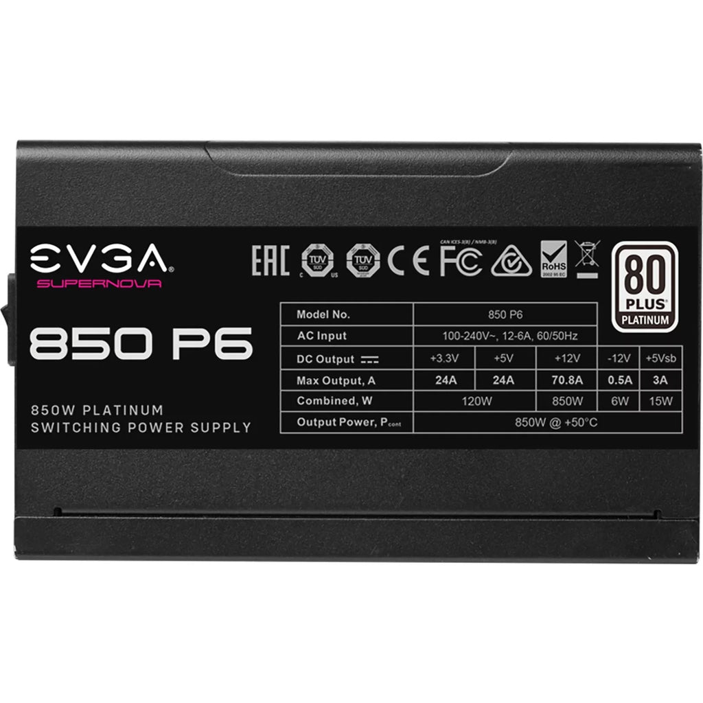 850 P6 Supply SuperNOVA EVGA Power 850W