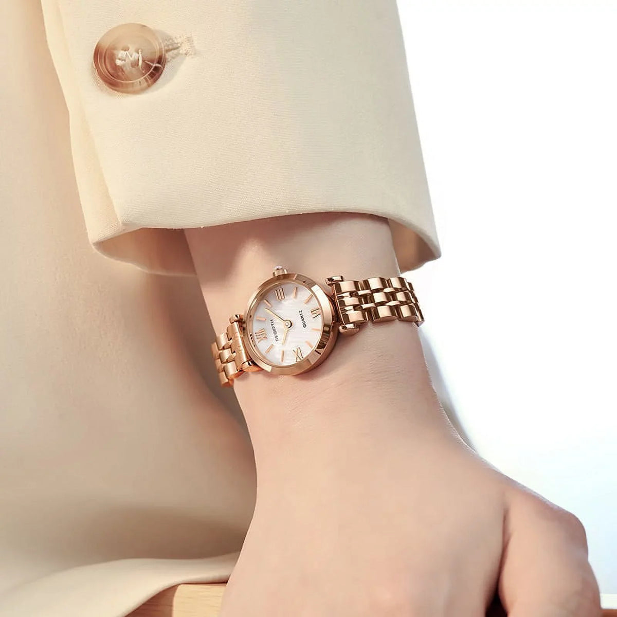 Female Stainless 2022 Rose Stylish Ladies Fashion Watch Quartz Watches Steel Wrist Desgin Gold Watch Creative reloj Women for