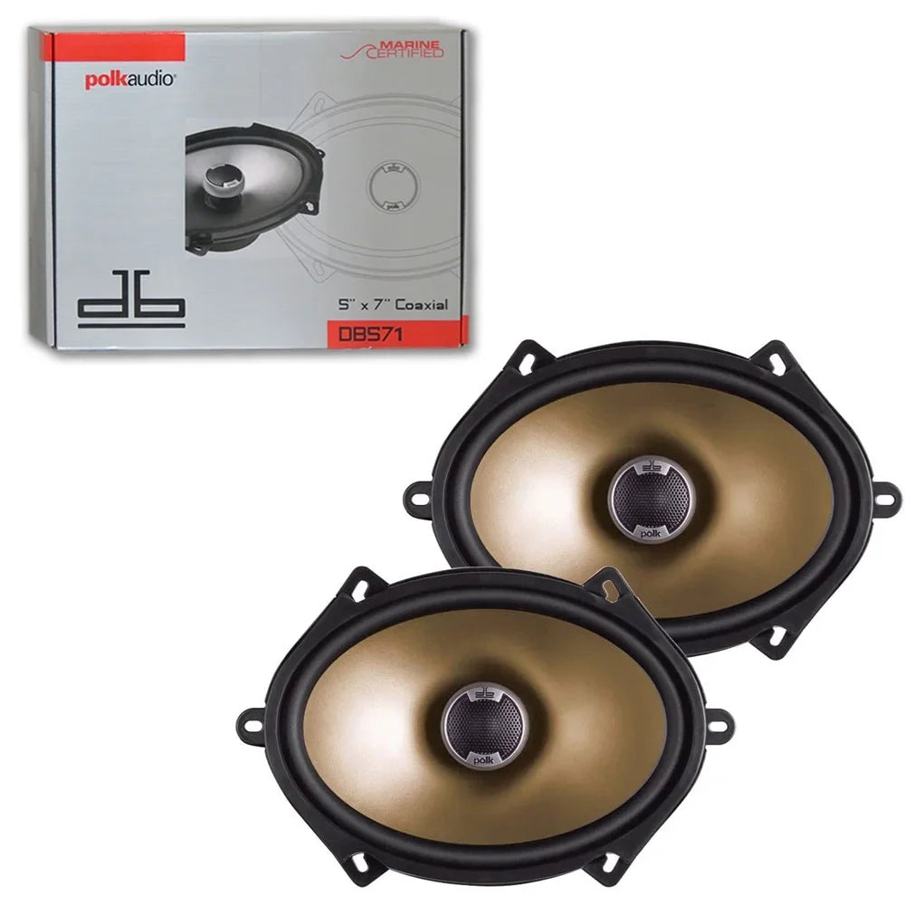 6 Certified 8 Polk Coaxial Car 5 7" / inch x Audio 2-way Audio x Marine Speakers