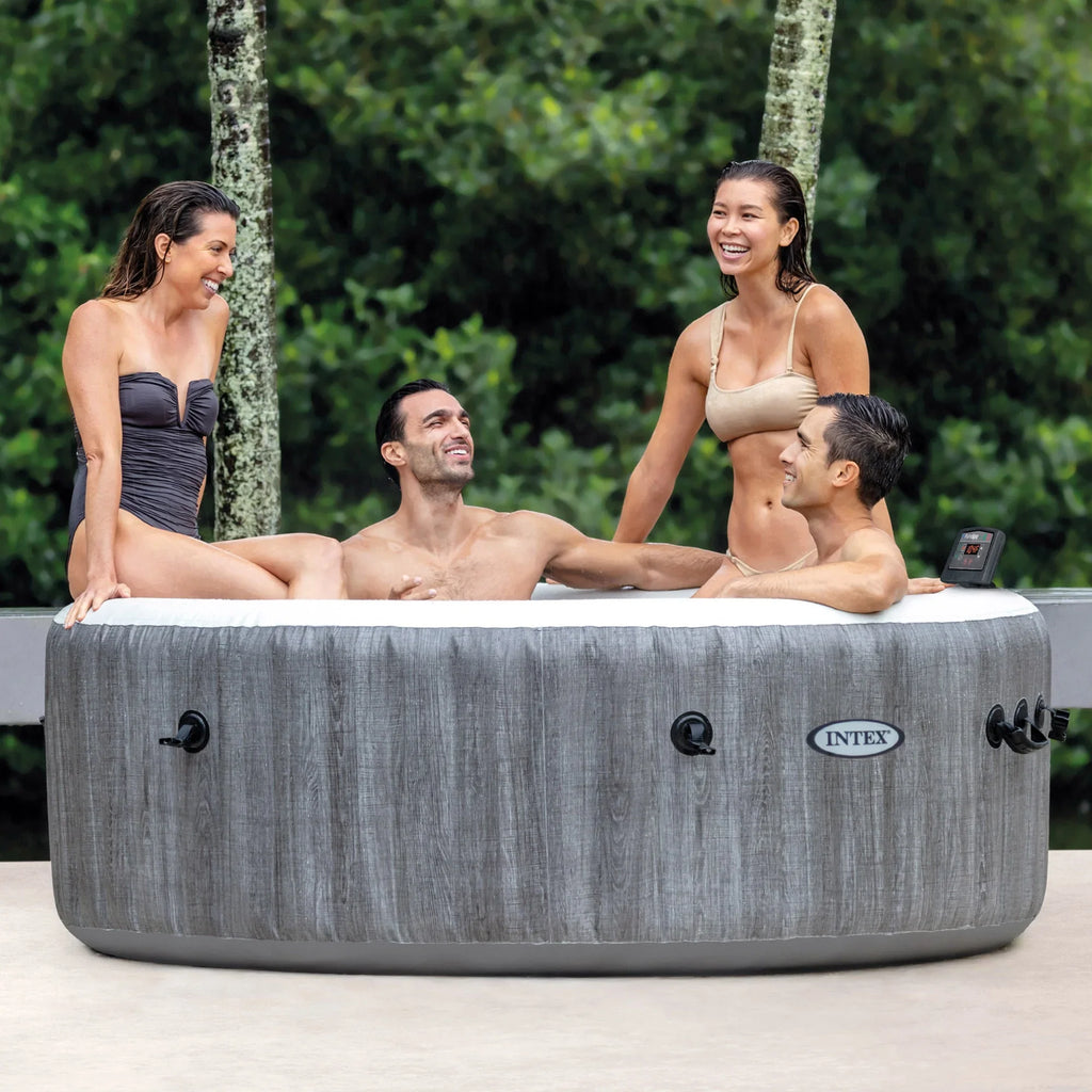 Inflatable Plus Jet Intex with Spa Bundle Bubble Greywood PureSpa Deluxe