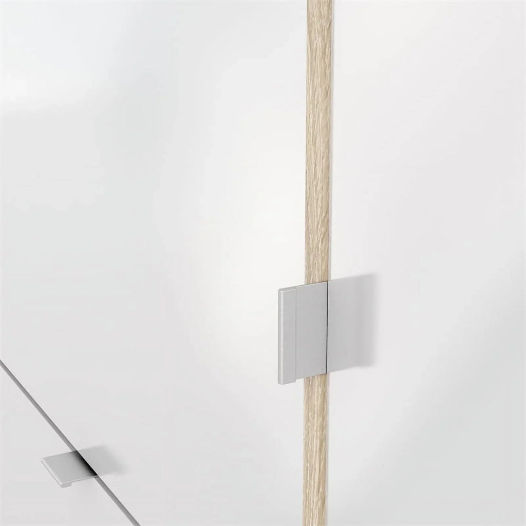 Oak-White & Door High with Gloss Shoe 3 Allora 2 in Drawer Cabinet Layers