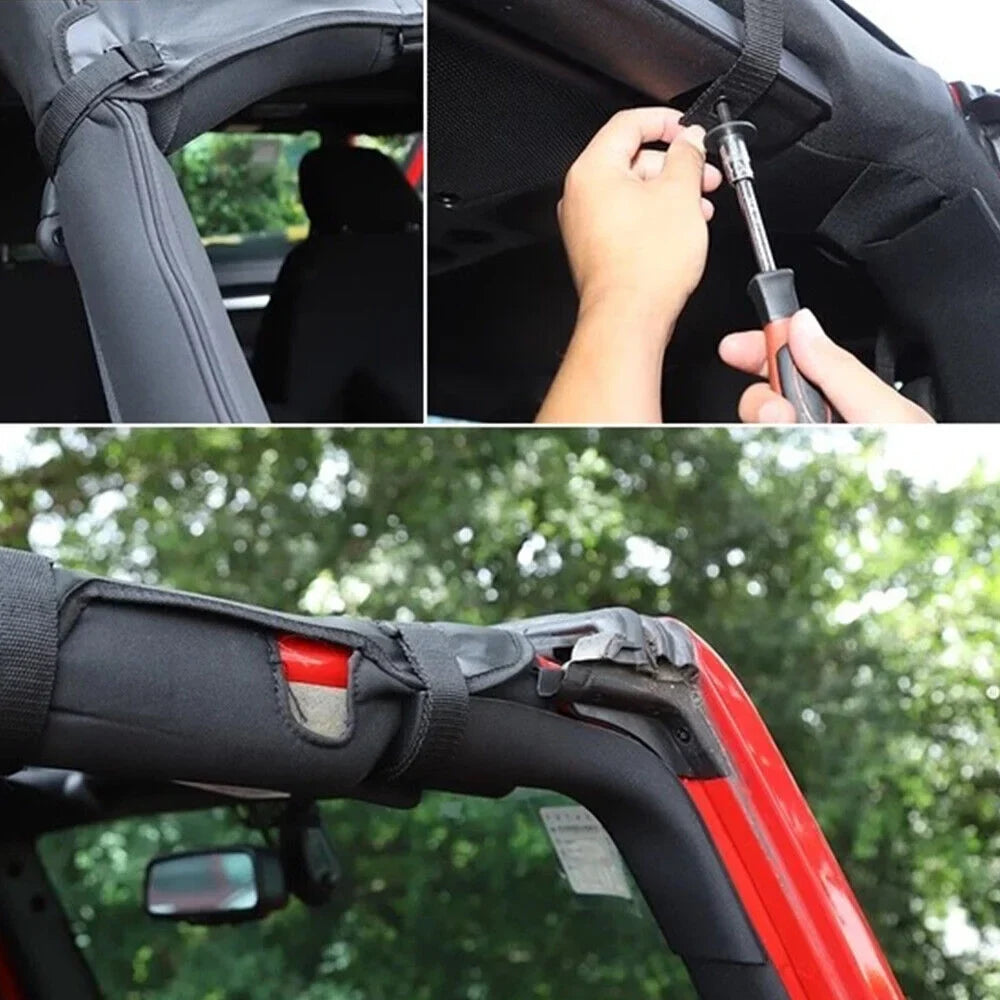 the from Paddsun SunFor JKU Leather Top JK Protection Jeep Wrangler Sunshade 07-18