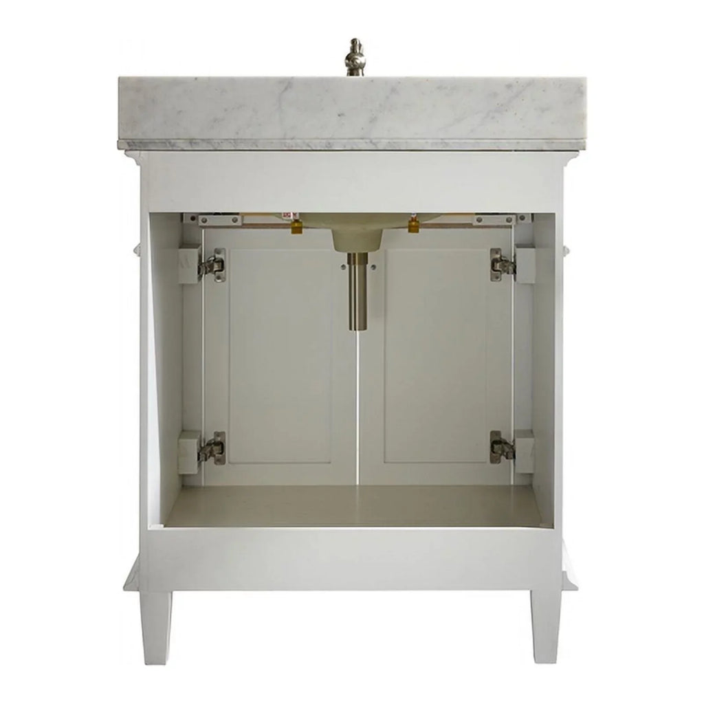 Vanity Wood in Sink Furniture Contemporary Legion White MDF/Veneer 30" Cabinet