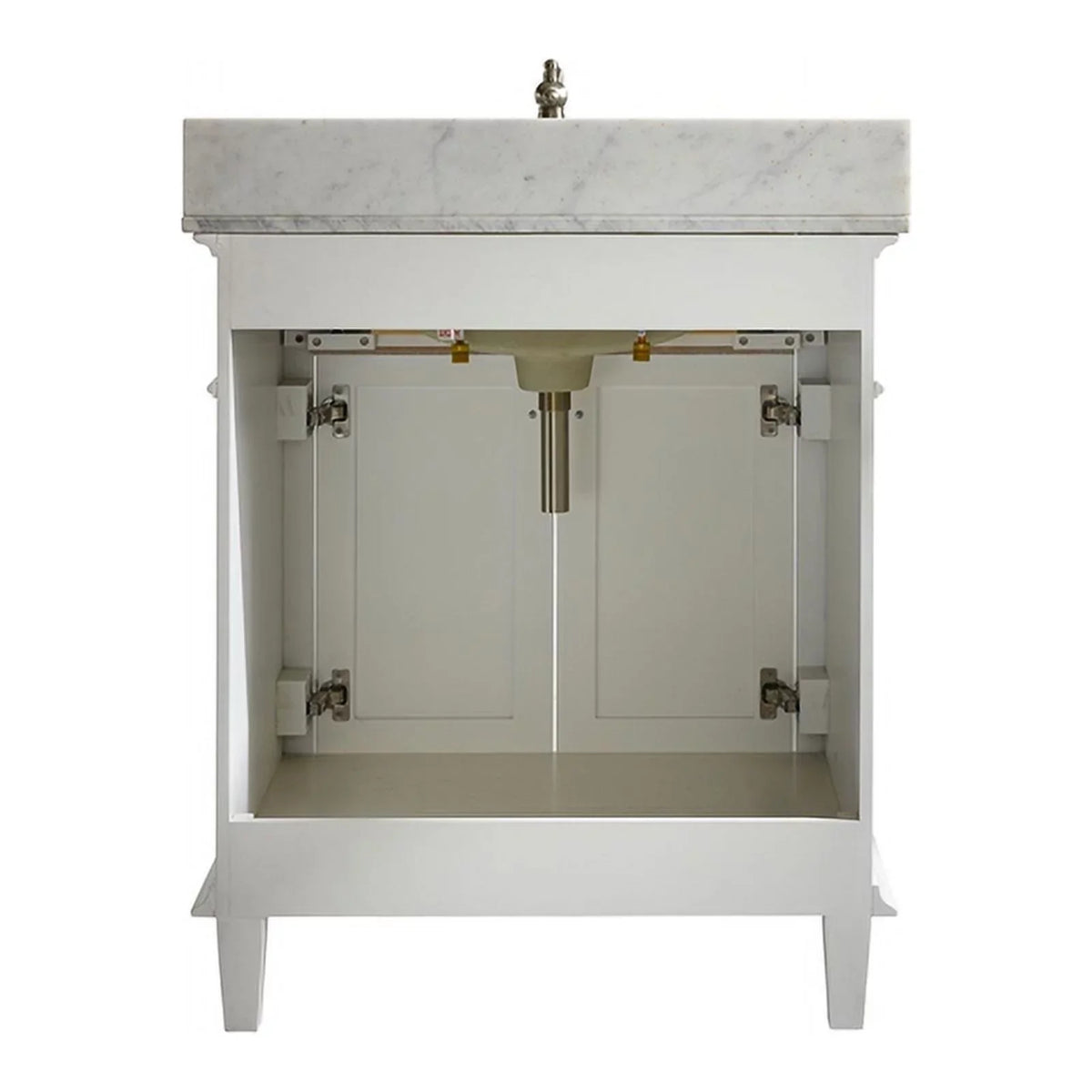 Vanity Wood in Sink Furniture Contemporary Legion White MDF/Veneer 30" Cabinet