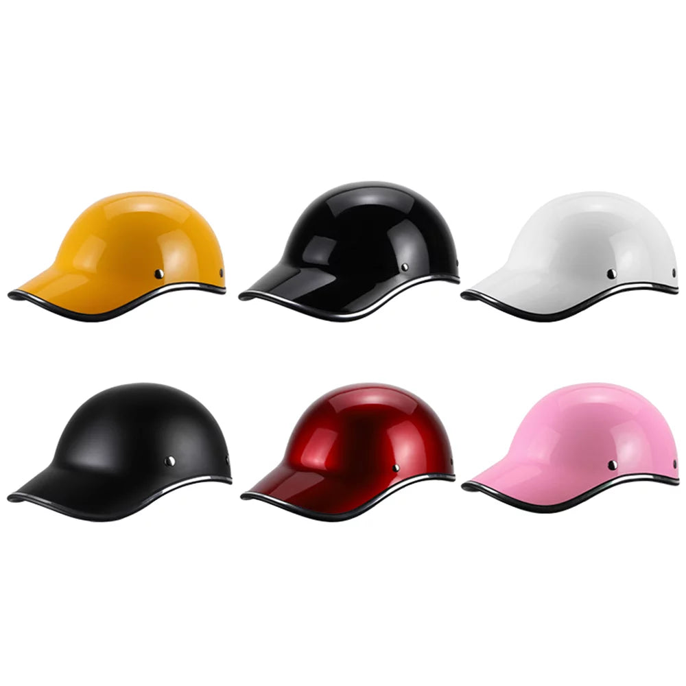 Half Baseball - for Women and Men Cap Motorcycle, Adults for and Bike, Helmet Suitable