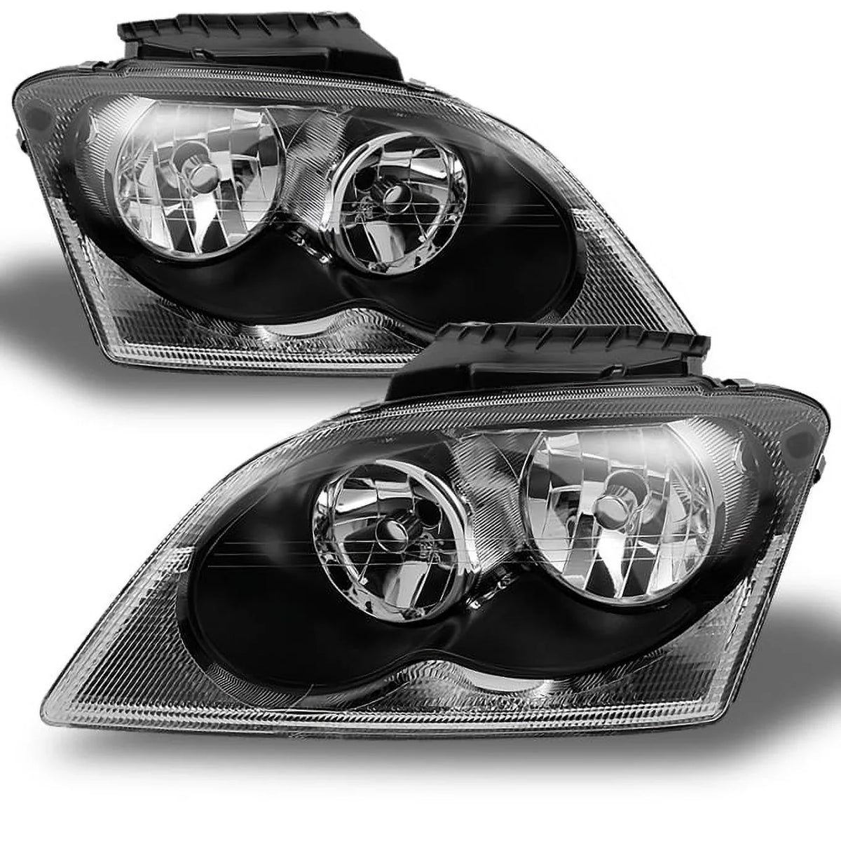 Left Replacement SUV Front For Pair Chrysler Right Pacifica AKKON + Black Lamps Headlights - Headlamp Bezel