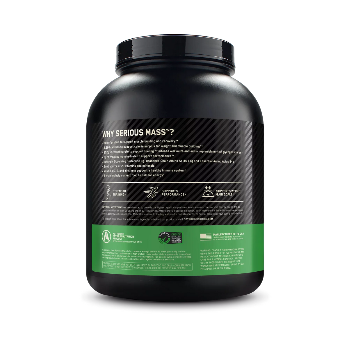 Weight High kg) Serious (2.72 Nutrition Mass, lb Optimum Protein Strawberry, Powder, Gain 6