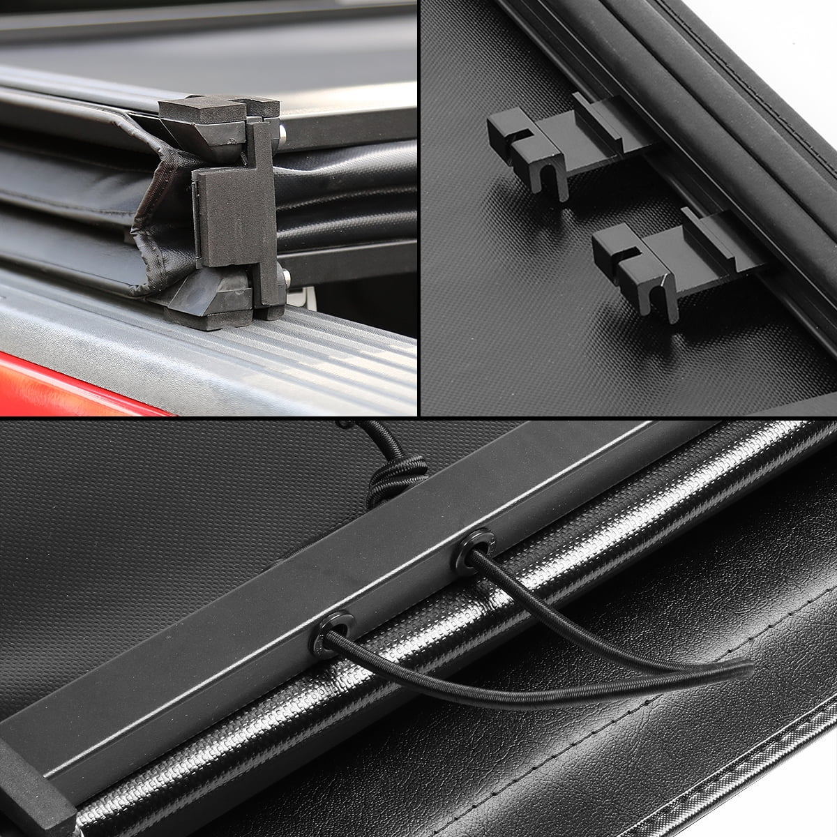 TTC-TRISOFT-060 Cover Tonneau Motoring for Fleetside DNA 6' 2019 2016 Adjustable Trunk 18 17 Tacoma Bed Top Soft Tri-Fold to