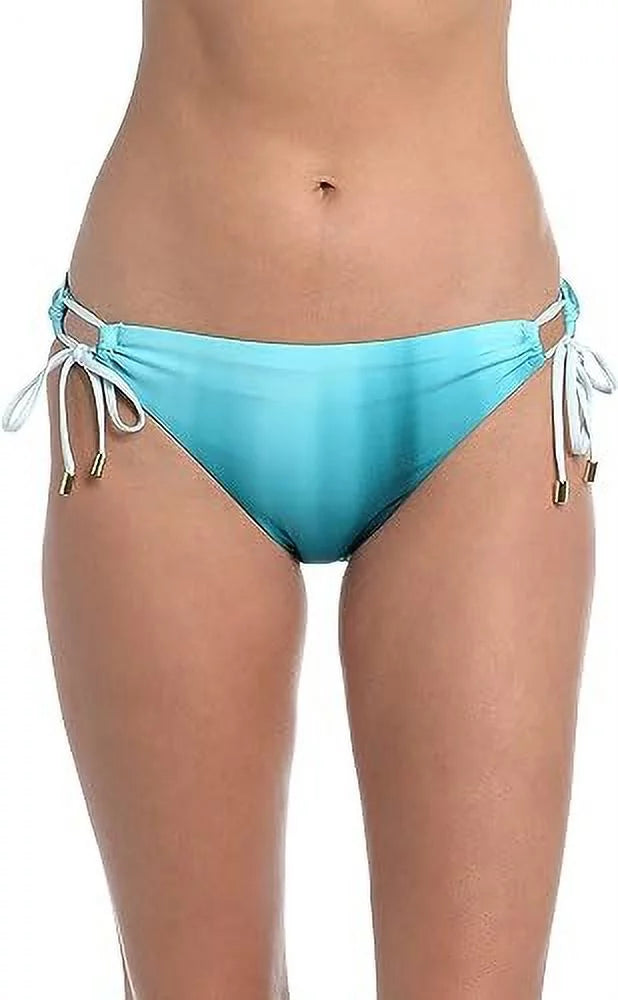 Bikini La Aqua dimension Womens Blanca Loop Bottom Hipster Side $64 14 MSRP Swimsuit