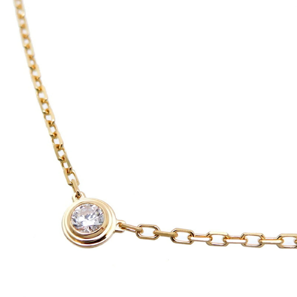 750 Yellow Amour Ladies Pre-Owned SM Necklace Diamond Gold Cartier 0.09ct (Good) B7215800