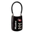 Own (30mm) 1-3/16in Your Lock with Wide Shackle; Set Luggage Flexible Combination TSA-Accepted Black