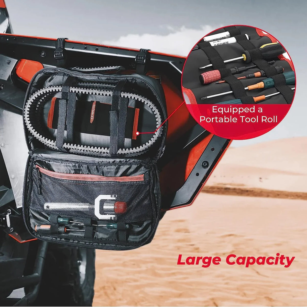 X3 RZR Drive Storage Outlander Compatible with Kemimoto Belt Clutch Bag Organizer Can Am CVT Tool UTV Bag ATV Tool Polaris Ranger