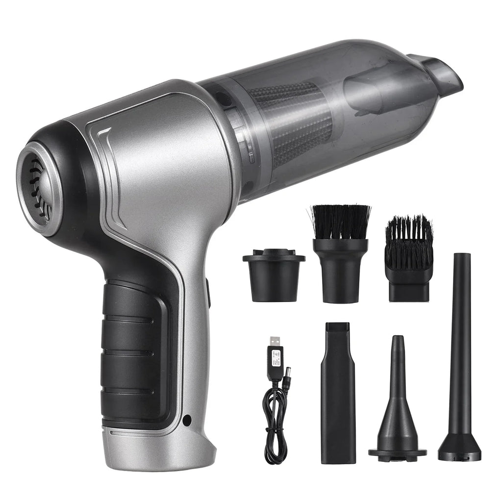 Tomfoto Pump Suction Hand Handheld Portable Cordless With Air & Cleaner Duster USB Cleaning Gravel for Dust Car Home Handheld Hair Strong Office Pet 19000Pa