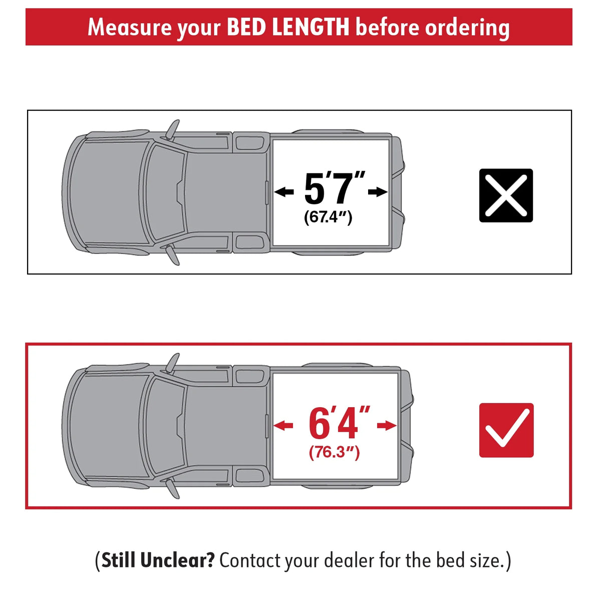 Truck Ram | Tonneau | (NOT Compatible Cover 1500 Classic) 19-23 6'4" Soft Quad-fold TCD484045 Body (76") 2019-2024 New Bed Bed FIT MaxMate with