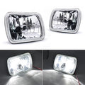 of Wrangler Jeep YJ XJ 1986-1995 Headlights Lampshade 2 Cherokee For Pack LED 7x6" 5X7" 1984-2001 NEW