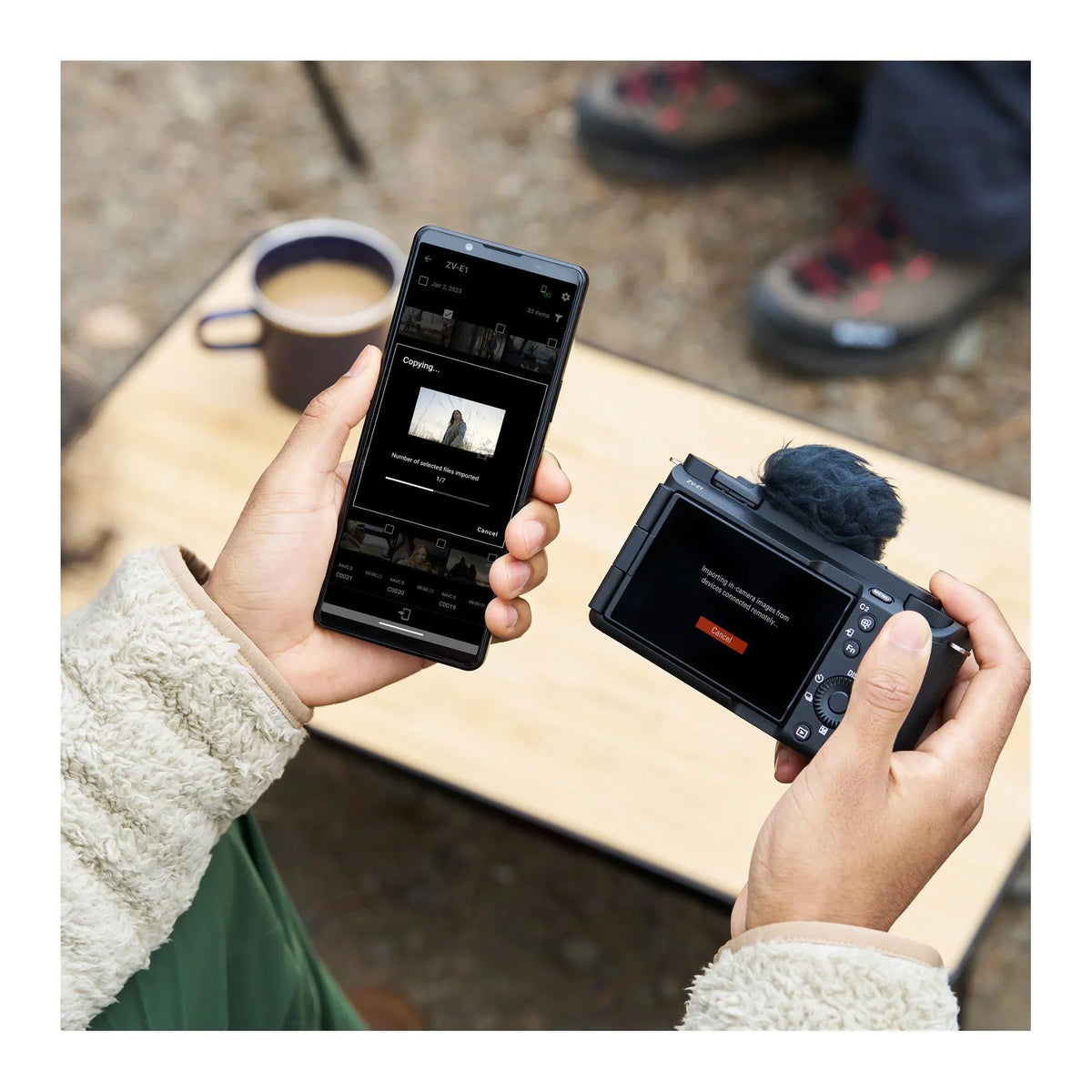 ZV-E1 Mirrorless 50mm Lens, Grip, Camera Alpha Kit and Mic with (Black)