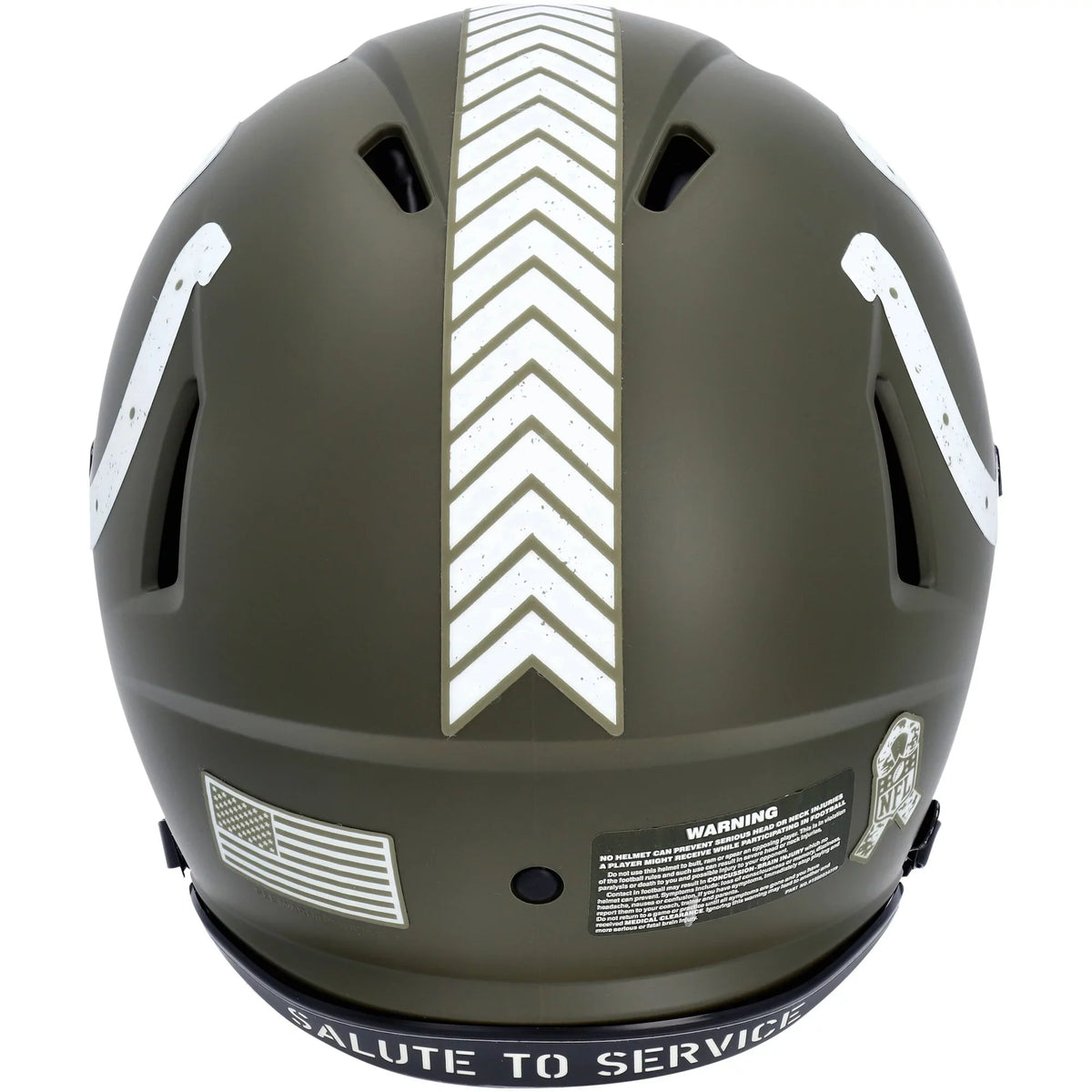 Autographed Indianapolis Manning 2022 Authentic Service Helmet Speed Salute to Colts Peyton Riddell