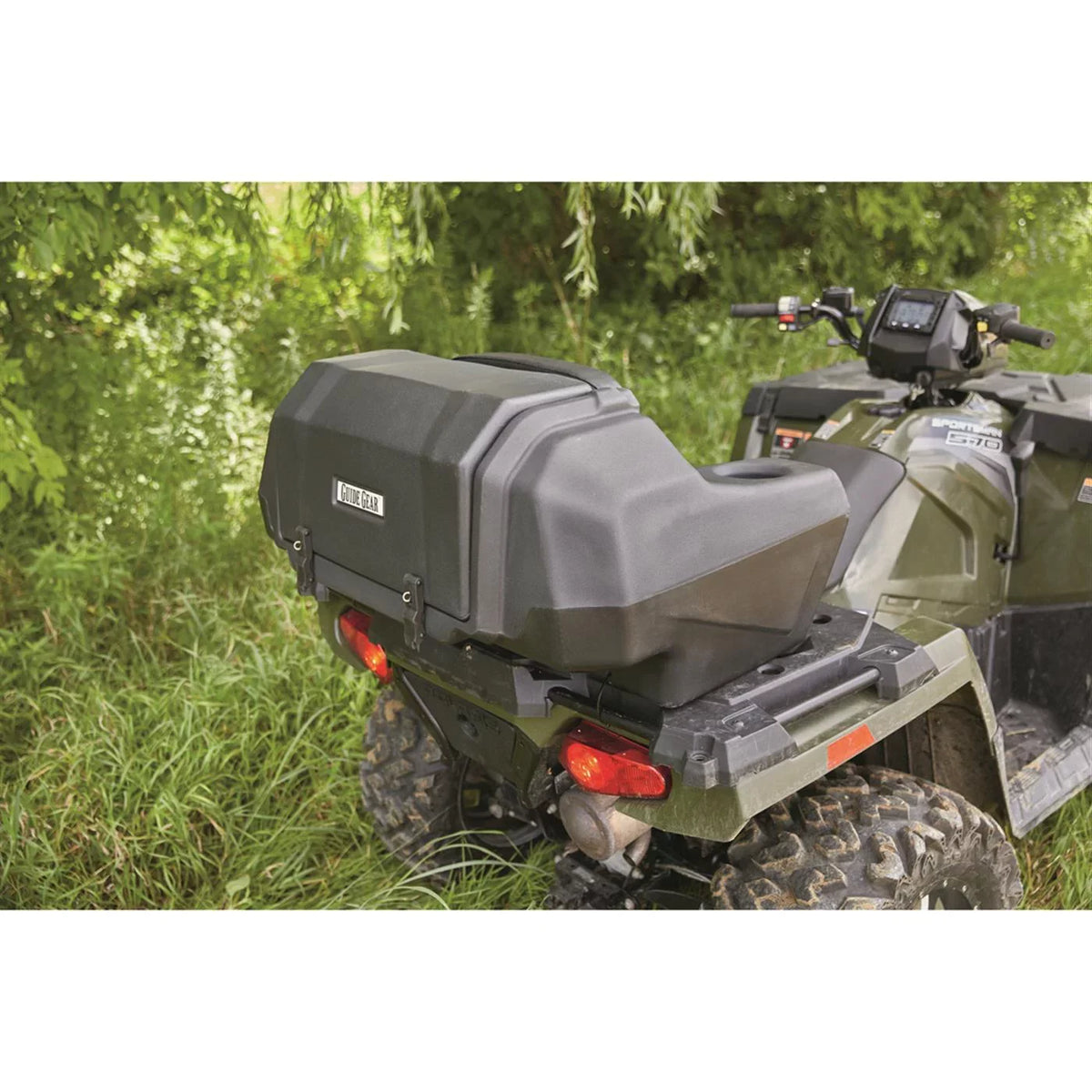 Holder ATV Guide Seat Cushion, Helmet Storage, Lounger Box, with Cargo Large Gear