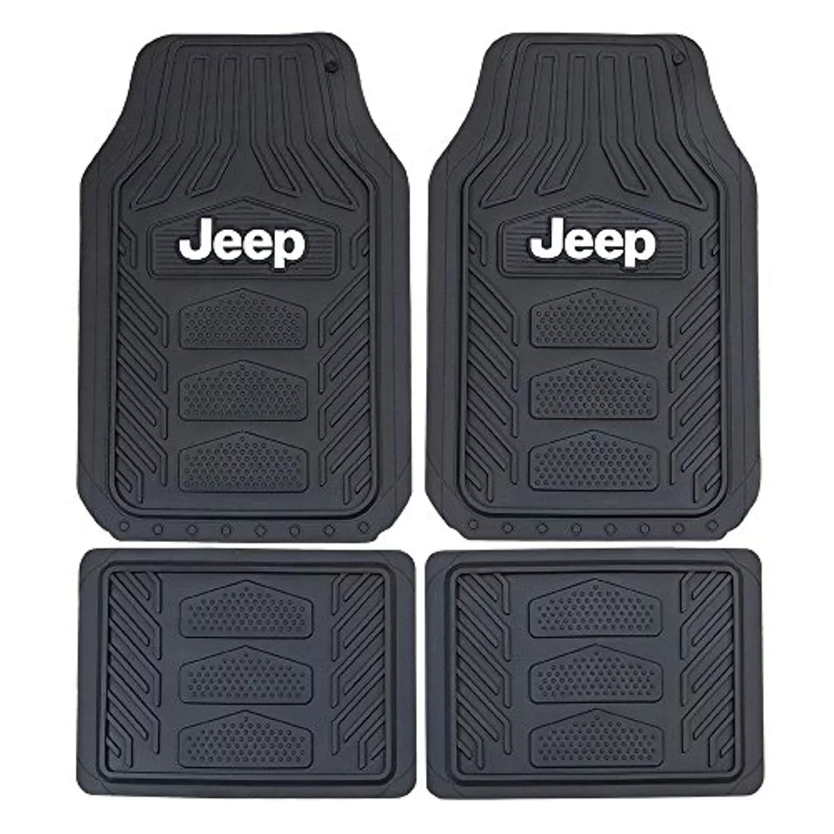 Floor Rubber Mat, Plasticolor P23-001668R01 Black Jeep