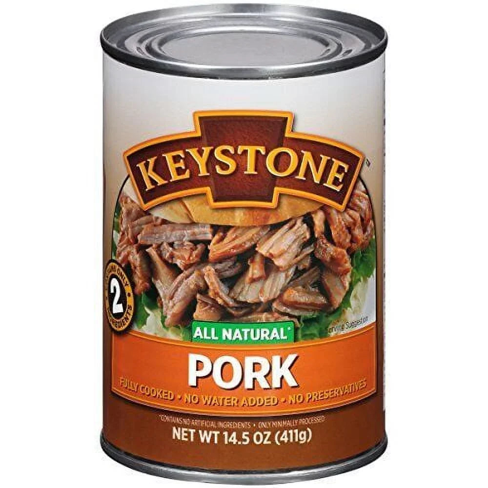 Camping 6 Food Backpacking Cans Hiking Pork of Survival Natural For Ready 14.5 Keystone (6 Pack Emergency Can and to Eat- All Pack) oz