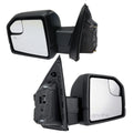 2.7L Driver F-150 2018 5.0L 2017 3.0L Set KAPFO1320523PR Heated Textured V6 3.3L 4WD AutoShack 2015 Manual 3.5L and Power RWD Replacement Folding Passenger of Black 2 Mirror for 2016 V8