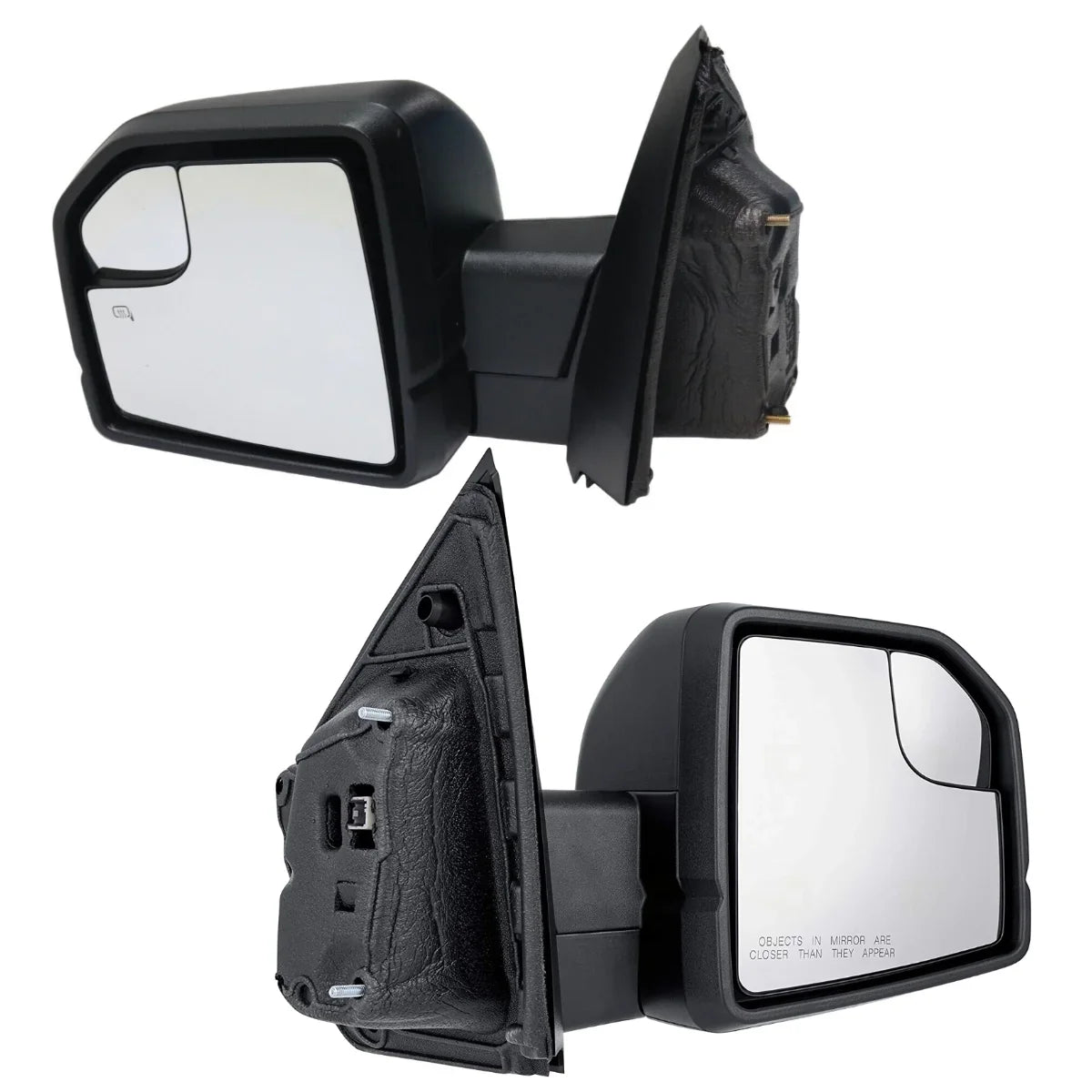 2.7L Driver F-150 2018 5.0L 2017 3.0L Set KAPFO1320523PR Heated Textured V6 3.3L 4WD AutoShack 2015 Manual 3.5L and Power RWD Replacement Folding Passenger of Black 2 Mirror for 2016 V8