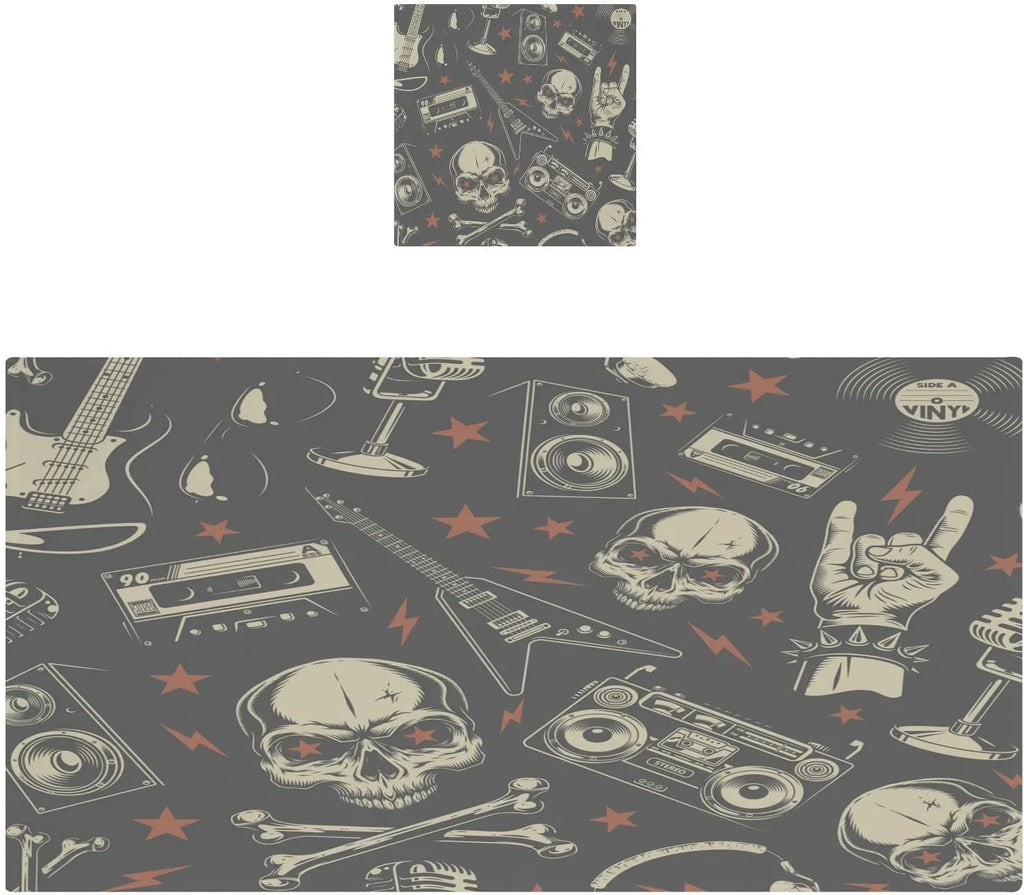 Machine Washable Pure Skull Absorbent Towel Instrument Yoga, Pack Soft Highly Bath Towels Rock Cotton for Set, Travel（420） Pool,Sports, 2 Bestwell