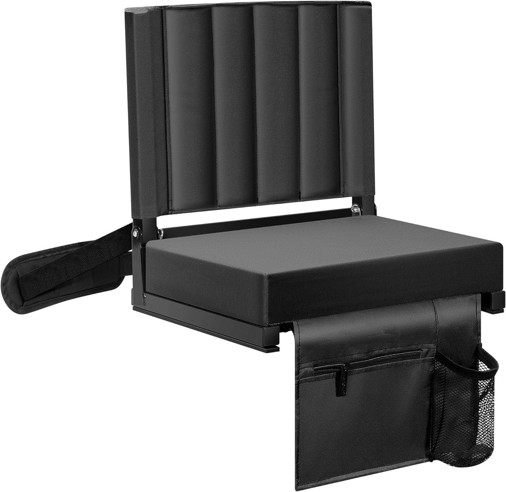 Chair with and Holder Shoulder Stadium Seat for SPECSTAR Cup Bleacher Support, Bleachers Folding Portable with Back Strap