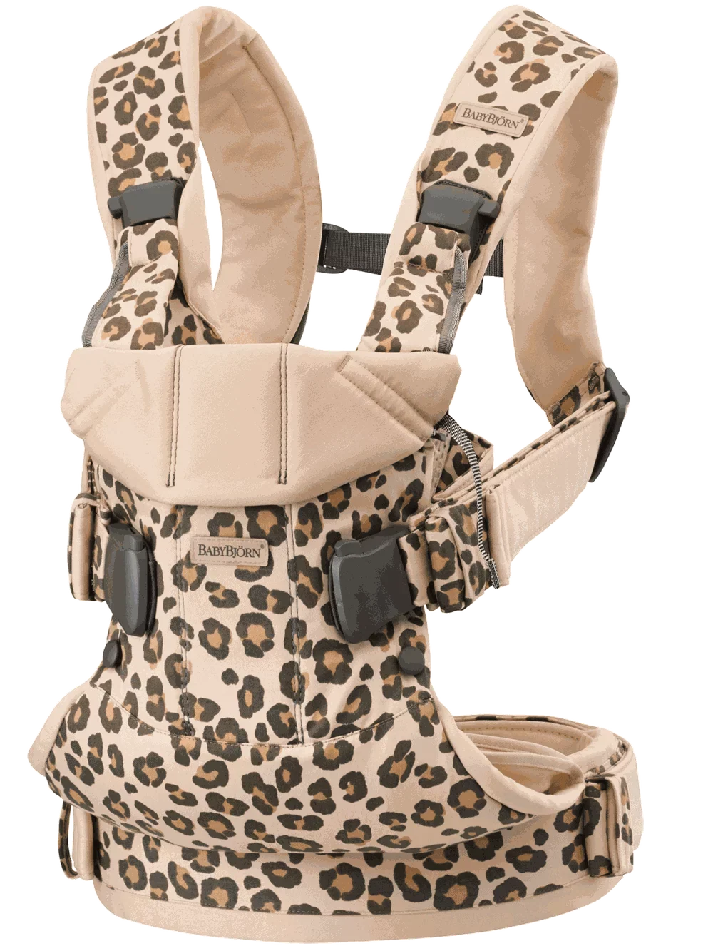 Cotton BabyBjorn Mix, One, Beige/Leopard Baby Carrier