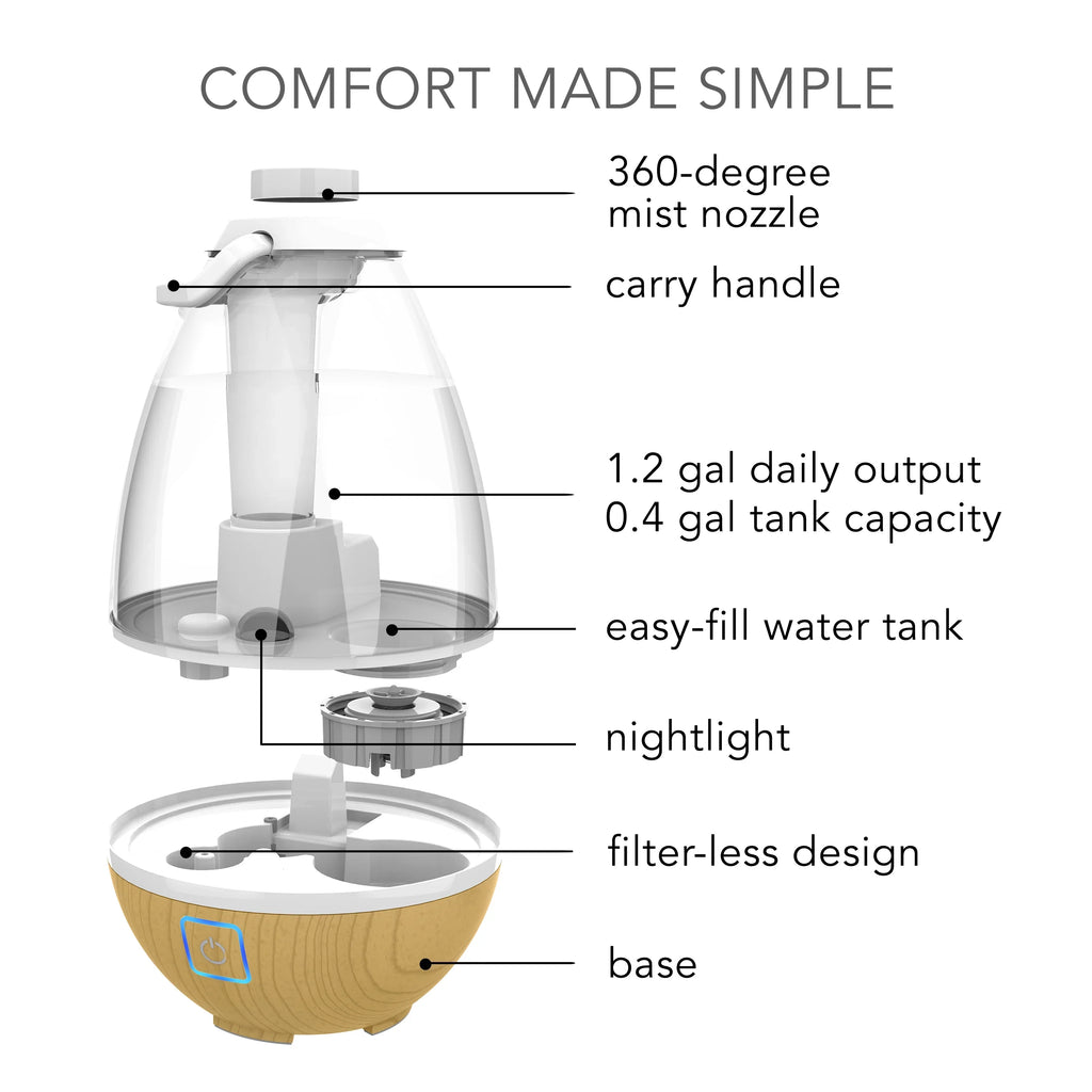 Ultrasonic Light Image Cool Humidifier, Mist Gallon Woodgrain (New) 0.4 Ash Sharper