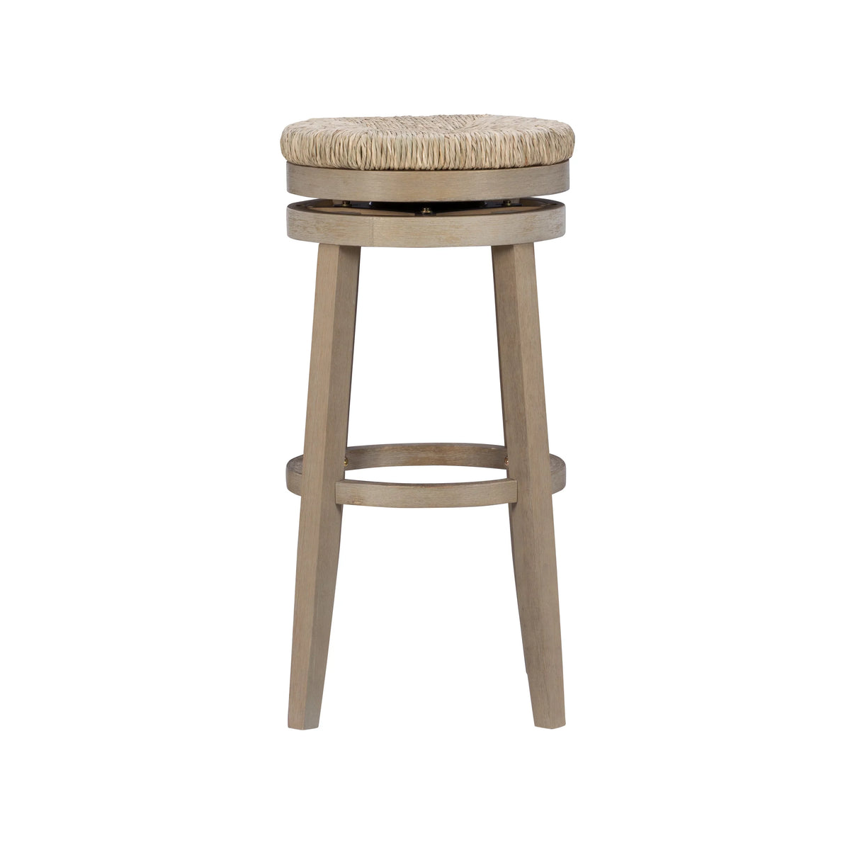 31.5" Natural Backless Natural Rush Swivel, with with Morgan Bar Stool