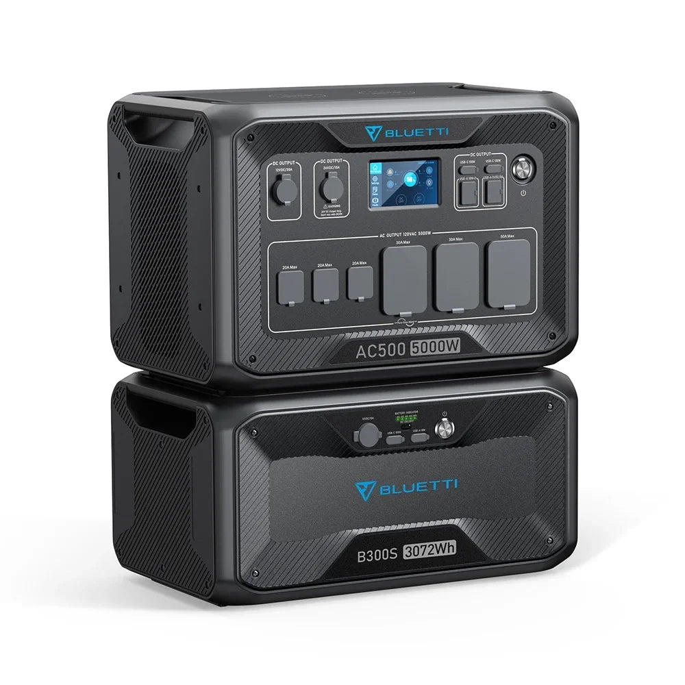 LFP Backup Home Blackout Solar AC500 Power 5000W BLUETTI Station Generator B300S