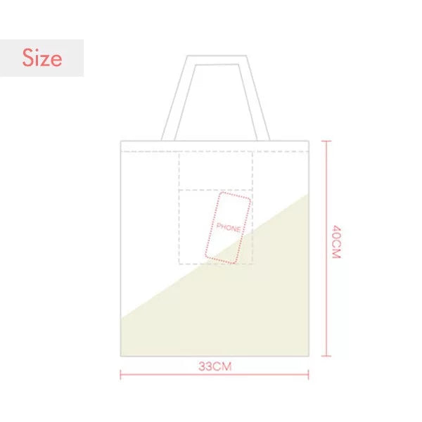 Day Angel Shoulder Heart Expression Red Bag Canvas Sack Valentine's Shaped Tote