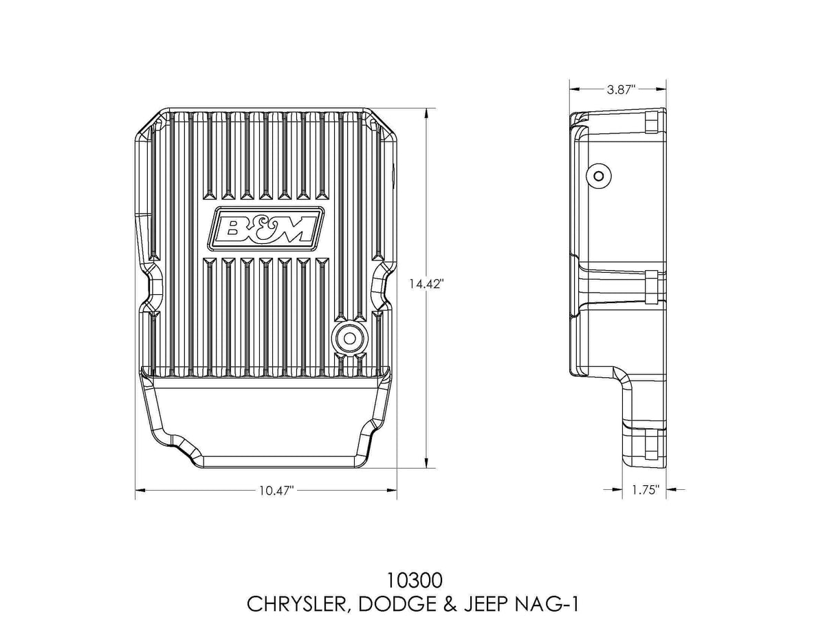 Chrysler 2005-2006 CHRYSLER Pan, NAG-1 LAREDO/COLUMBIA/FREEDOM, select: 2005 CHEROKEE 10300 GRAND Fits Deep Transmission 300C B&M TOURING JEEP