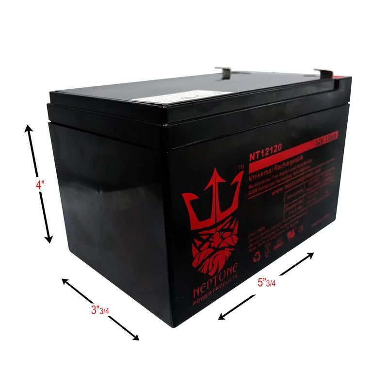 Scooter 3 Battery pack - 500 by 12V EVO Replacement 12Ah Neptune Electric