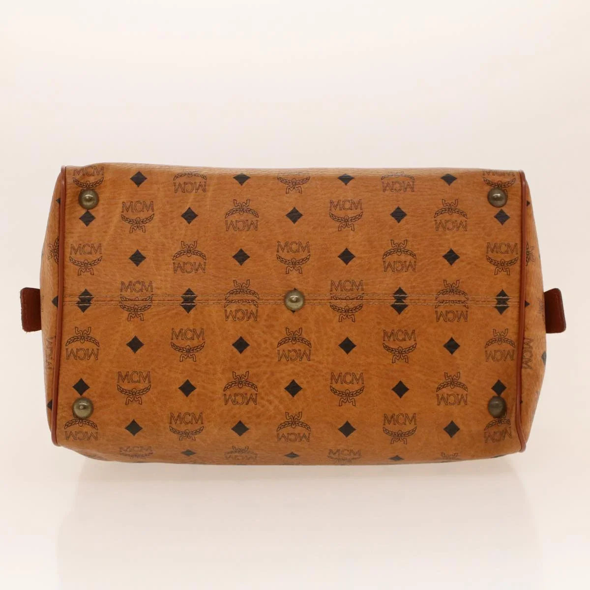 Bag Travel Canvas Visetos Brown MCM (Pre-Owned)